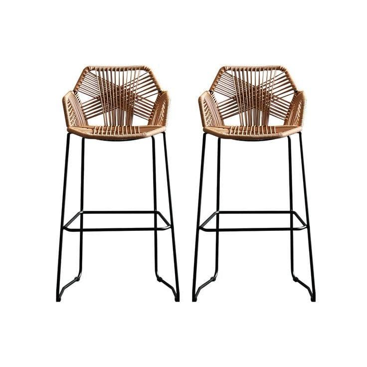 Rattan Bar Stools – Set of 2