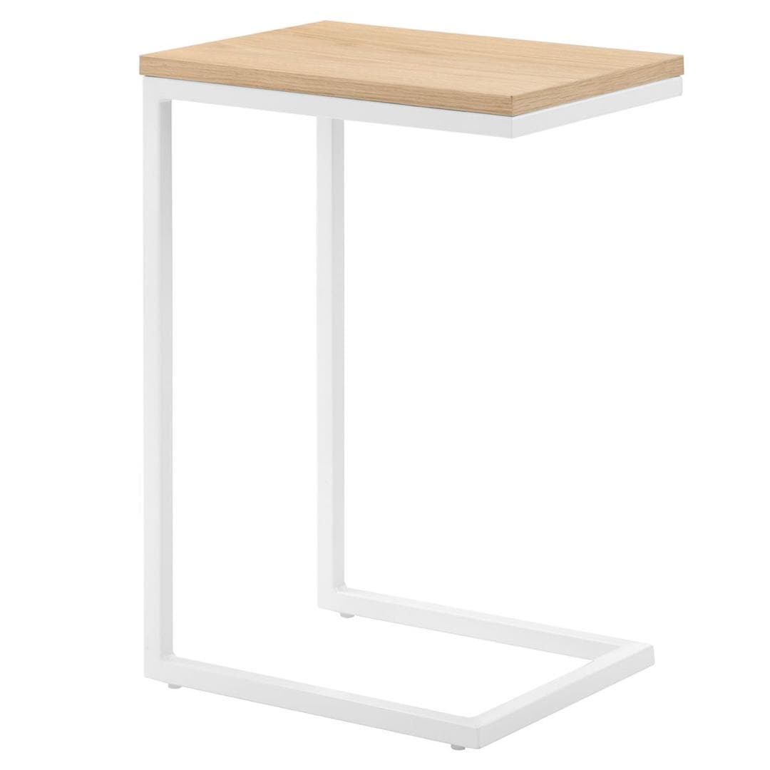 Side Table – C-Frame White & Oak